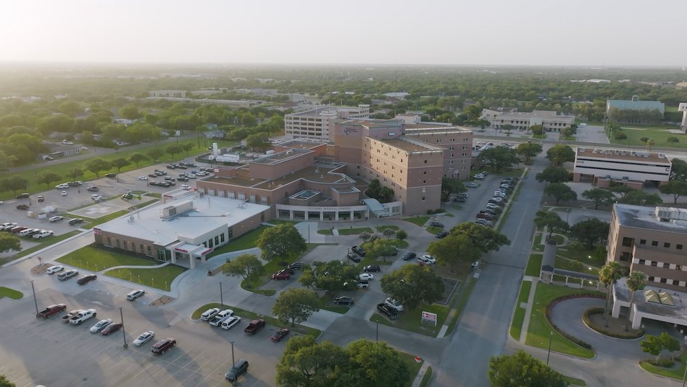 Aerial view of the Citizens Medical Center main campus